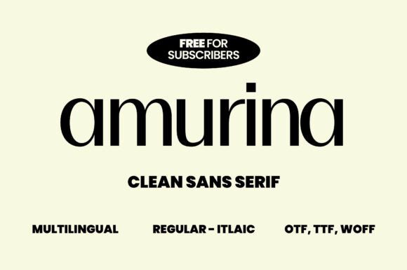 Amurina Typeface for Modern Editorial Design