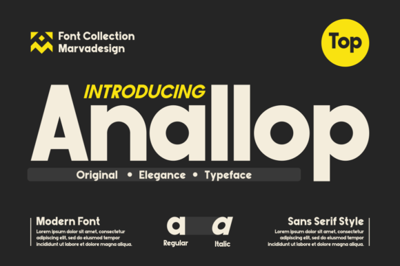 Anallop: A Bold Sans Serif Font for Editorial Design