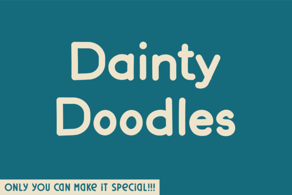 Dainty Doodles: A Natural Sans Serif Font for Modern Branding