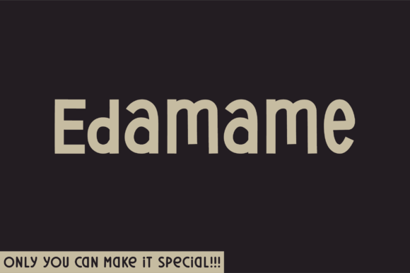 Edamame Font: A Simple Typeface for Better Branding