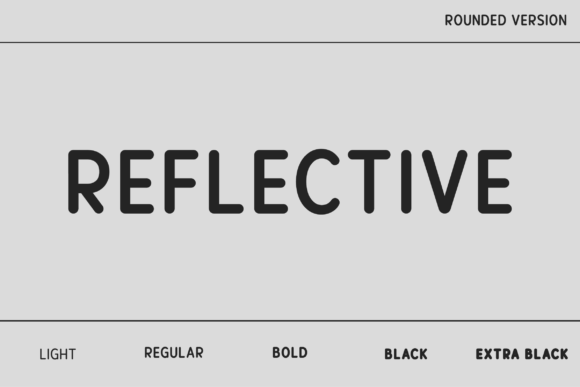 Reflective Rounded Font for Modern Web Design
