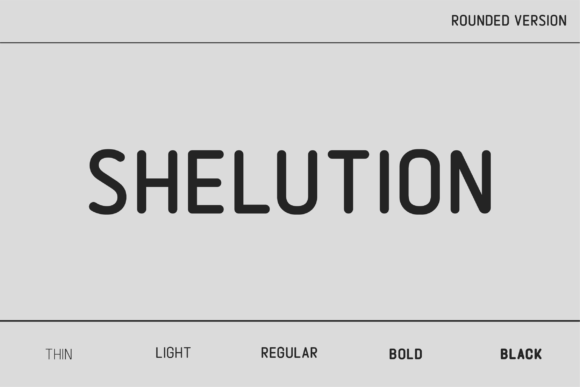 Shelution Rounded: A Modern Typeface for Small Business Branding